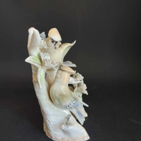 Vintage 1960s Ardalt Lenwile China Verithin Bird Figurine Wax Wing #6189 - Picture 3 of 10